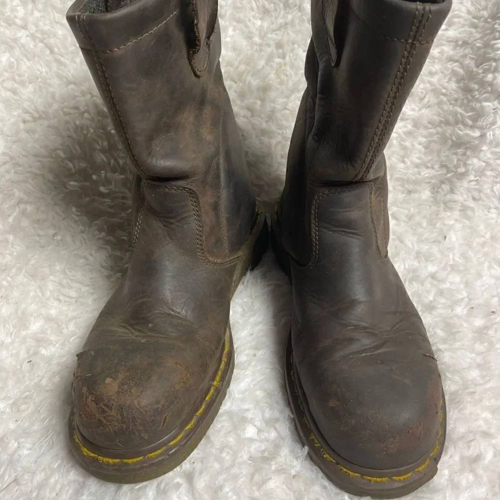 Unisex Dr. Doc Martens Industrial Steel Toe Safety Boots ASTM F2413-11 Sz M 7,L8